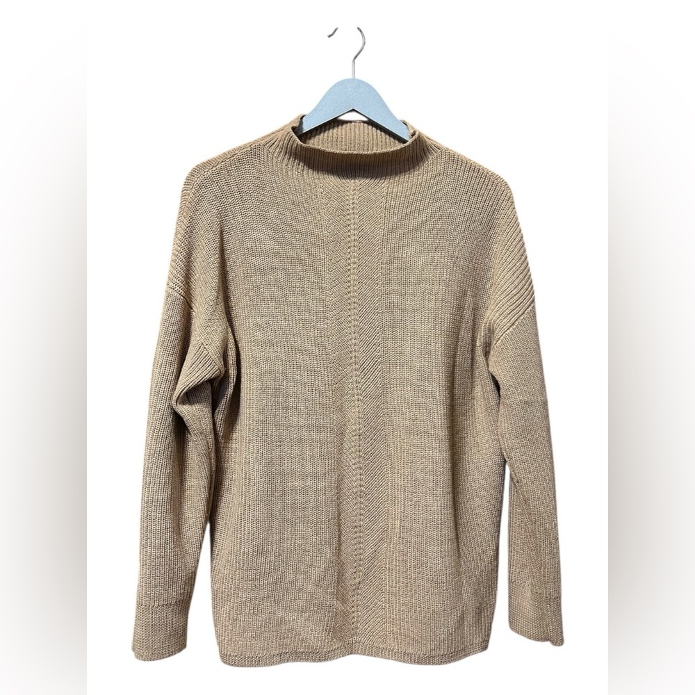 Rachel Zoe Mock-Neck Textured Knit Sweater – Size Small